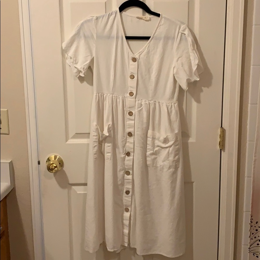 Roolee white Britt dress size S